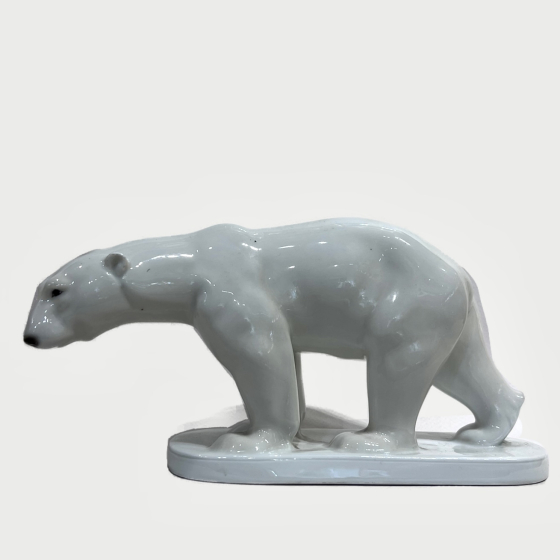 Скульптура «Белый медведь», Германия, KPM, 1924 г.